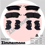 25340.150.1 Sada brzdových destiček, kotoučová brzda ZIMMERMANN