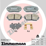 25365.165.2 Sada brzdových destiček, kotoučová brzda ZIMMERMANN