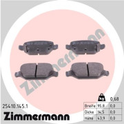 25410.145.1 Sada brzdových destiček, kotoučová brzda ZIMMERMANN