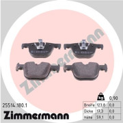 25514.180.1 ZIMMERMANN sada brzdových platničiek kotúčovej brzdy 25514.180.1 ZIMMERMANN