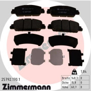 25792.170.1 ZIMMERMANN sada brzdových platničiek kotúčovej brzdy 25792.170.1 ZIMMERMANN