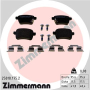 25818.175.2 Sada brzdových destiček, kotoučová brzda ZIMMERMANN