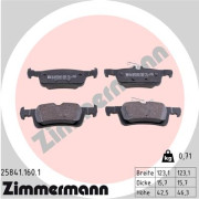 25841.160.1 Sada brzdových destiček, kotoučová brzda ZIMMERMANN