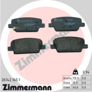 26142.160.1 Sada brzdových destiček, kotoučová brzda ZIMMERMANN