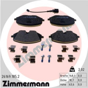 26169.185.2 ZIMMERMANN sada brzdových platničiek kotúčovej brzdy 26169.185.2 ZIMMERMANN