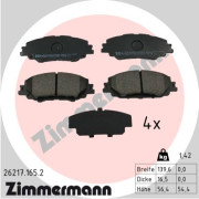 26217.165.2 Sada brzdových destiček, kotoučová brzda ZIMMERMANN