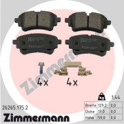 26265.175.2 Sada brzdových destiček, kotoučová brzda ZIMMERMANN