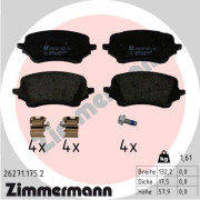 26271.175.2 Sada brzdových destiček, kotoučová brzda ZIMMERMANN