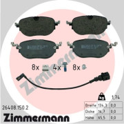 26408.150.2 Sada brzdových destiček, kotoučová brzda ZIMMERMANN