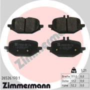 26526.170.1 Sada brzdových destiček, kotoučová brzda ZIMMERMANN