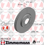 280.3158.20 Brzdový kotouč COAT Z ZIMMERMANN