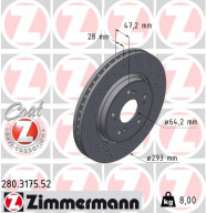 280.3175.52 Brzdový kotouč SPORT BRAKE DISC COAT Z ZIMMERMANN