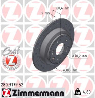280.3179.52 Brzdový kotouč SPORT BRAKE DISC COAT Z ZIMMERMANN
