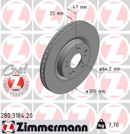 280.3184.20 Brzdový kotouč COAT Z ZIMMERMANN