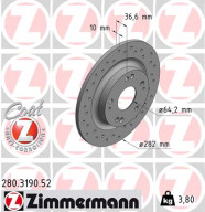 280.3190.52 Brzdový kotouč SPORT BRAKE DISC COAT Z ZIMMERMANN