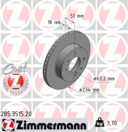 285.3515.20 Brzdový kotouč COAT Z ZIMMERMANN