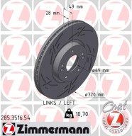 285.3516.54 Brzdový kotouč BLACK Z ZIMMERMANN