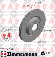 285.3531.20 ZIMMERMANN brzdový kotúč 285.3531.20 ZIMMERMANN