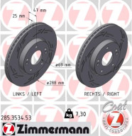 285.3534.53 Brzdový kotouč BLACK Z ZIMMERMANN