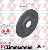 285.3541.20 ZIMMERMANN brzdový kotúč 285.3541.20 ZIMMERMANN