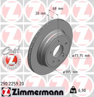 290.2259.20 Brzdový kotouč COAT Z ZIMMERMANN