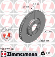 290.2261.20 ZIMMERMANN brzdový kotúč 290.2261.20 ZIMMERMANN