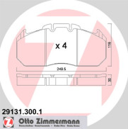 29131.300.1 ZIMMERMANN sada brzdových platničiek kotúčovej brzdy 29131.300.1 ZIMMERMANN