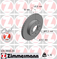 320.3800.20 Brzdový kotouč COAT Z ZIMMERMANN