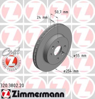 320.3802.20 Brzdový kotouč COAT Z ZIMMERMANN