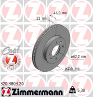 320.3803.20 Brzdový kotouč COAT Z ZIMMERMANN