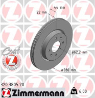 320.3805.20 Brzdový kotouč COAT Z ZIMMERMANN