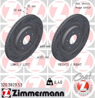 320.3829.53 Brzdový kotouč BLACK Z ZIMMERMANN