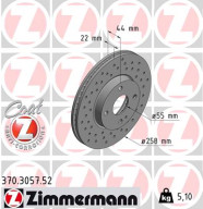 370.3057.52 Brzdový kotouč SPORT BRAKE DISC COAT Z ZIMMERMANN