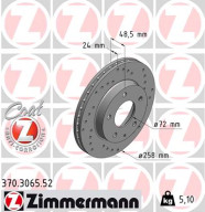 370.3065.52 Brzdový kotouč SPORT BRAKE DISC COAT Z ZIMMERMANN