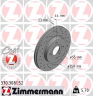 370.3081.52 Brzdový kotouč SPORT BRAKE DISC COAT Z ZIMMERMANN