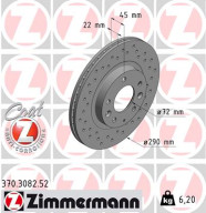 370.3082.52 Brzdový kotouč SPORT BRAKE DISC COAT Z ZIMMERMANN