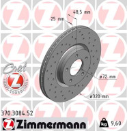 370.3084.52 Brzdový kotouč SPORT BRAKE DISC COAT Z ZIMMERMANN