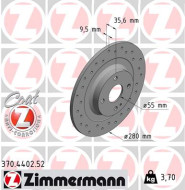 370.4402.52 Brzdový kotouč SPORT BRAKE DISC COAT Z ZIMMERMANN