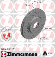 370.4403.52 Brzdový kotouč SPORT BRAKE DISC COAT Z ZIMMERMANN
