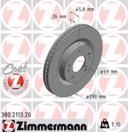 380.2113.20 ZIMMERMANN brzdový kotúč 380.2113.20 ZIMMERMANN