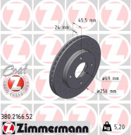 380.2166.52 Brzdový kotouč SPORT BRAKE DISC COAT Z ZIMMERMANN