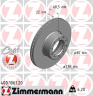 400.1061.20 ZIMMERMANN brzdový kotúč 400.1061.20 ZIMMERMANN