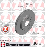 400.1405.20 Brzdový kotouč COAT Z ZIMMERMANN