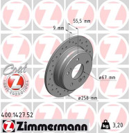 400.1427.52 Brzdový kotouč SPORT BRAKE DISC COAT Z ZIMMERMANN