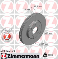 400.1443.20 Brzdový kotouč COAT Z ZIMMERMANN