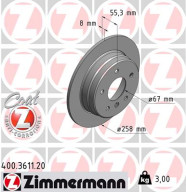 400.3611.20 Brzdový kotouč COAT Z ZIMMERMANN