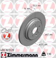 400.3613.20 ZIMMERMANN brzdový kotúč 400.3613.20 ZIMMERMANN