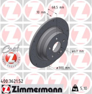 400.3621.52 Brzdový kotouč SPORT BRAKE DISC COAT Z ZIMMERMANN