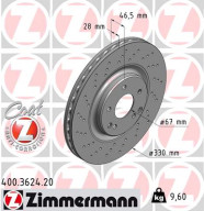 400.3624.20 Brzdový kotouč COAT Z ZIMMERMANN