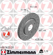 400.3633.20 ZIMMERMANN brzdový kotúč 400.3633.20 ZIMMERMANN